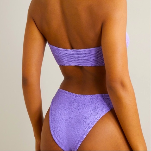 NWT hunza g nicole crinkle bikini set in lilac - Picture 3 of 7